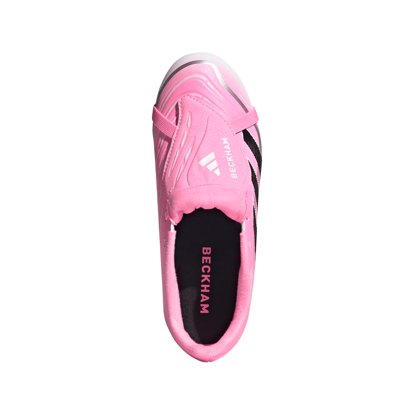 adidas Predator League Beckham Fold Tongue  FT FG Junior Firm Ground Soccer Cleat - Beam Pink/Core Black/White