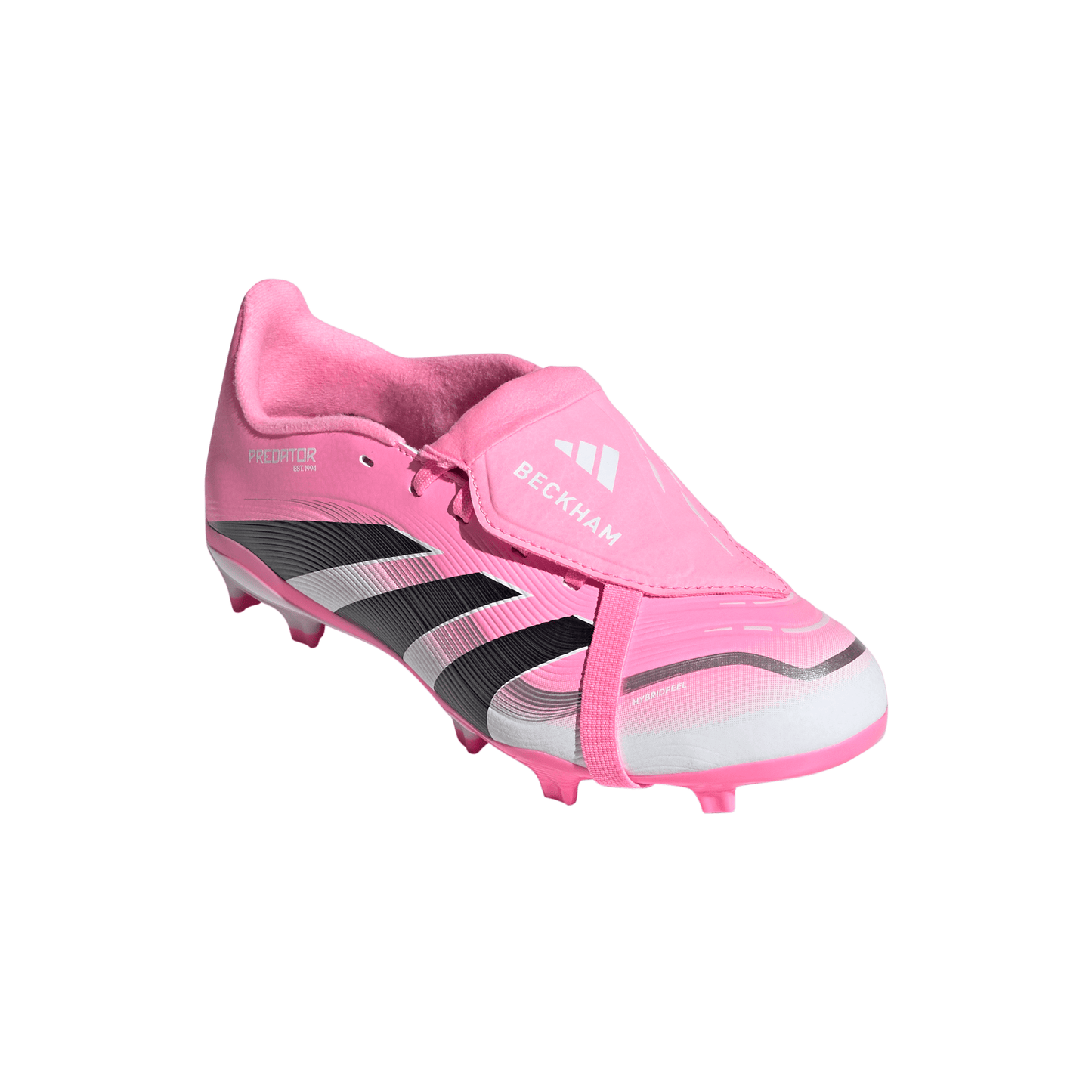 adidas Predator League Beckham Fold Tongue  FT FG Junior Firm Ground Soccer Cleat - Beam Pink/Core Black/White