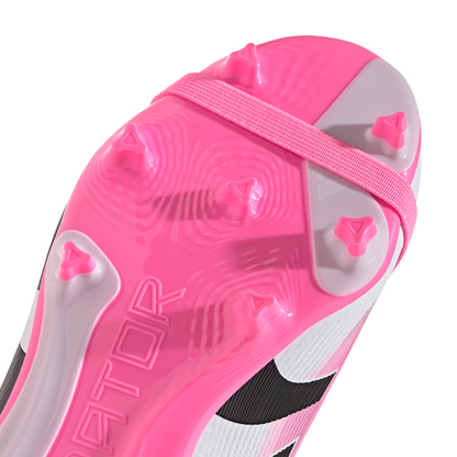 adidas Predator League Beckham Fold Tongue  FT FG Junior Firm Ground Soccer Cleat - Beam Pink/Core Black/White