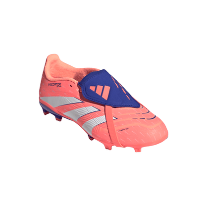 adidas Predator League FoldTongue FG Junior Firm Ground Soccer Cleat - Signal Coral / Cloud White / Beam Orange