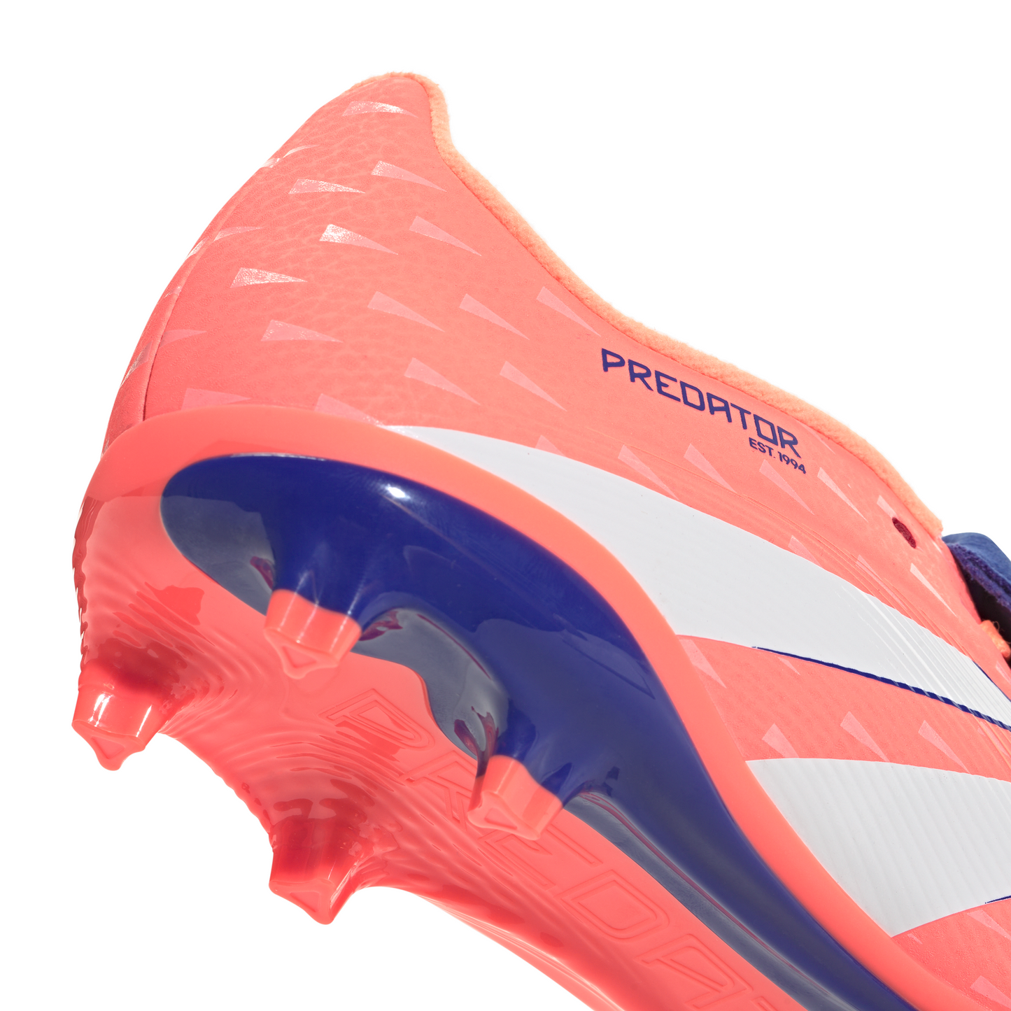 adidas Predator League FoldTongue FG Junior Firm Ground Soccer Cleat - Signal Coral / Cloud White / Beam Orange