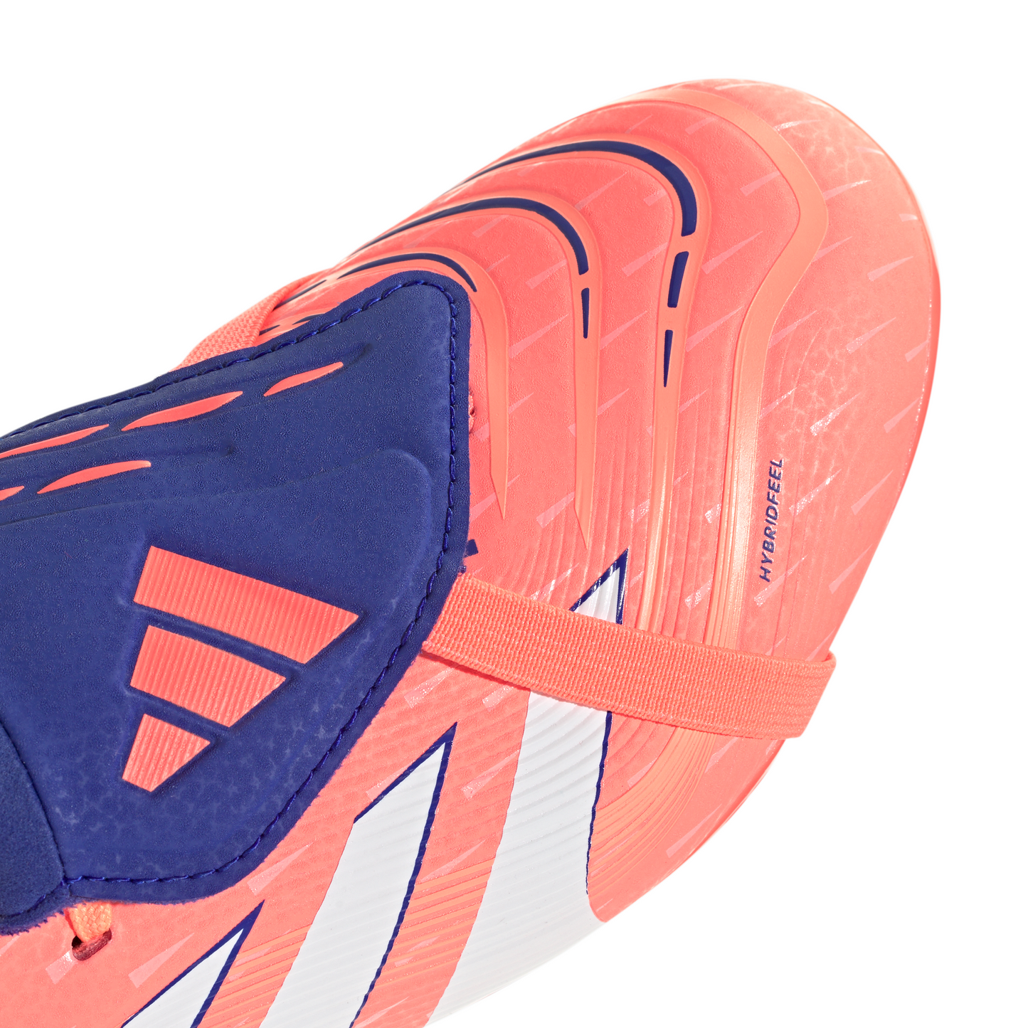 adidas Predator League FoldTongue FG Junior Firm Ground Soccer Cleat - Signal Coral / Cloud White / Beam Orange
