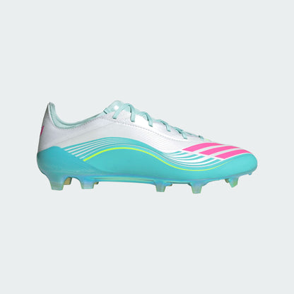 adidas F50 Elite Messi FG Firm Ground Soccer Cleats - White/ FTWhite/ Lucid Pink/ Flash Aqua