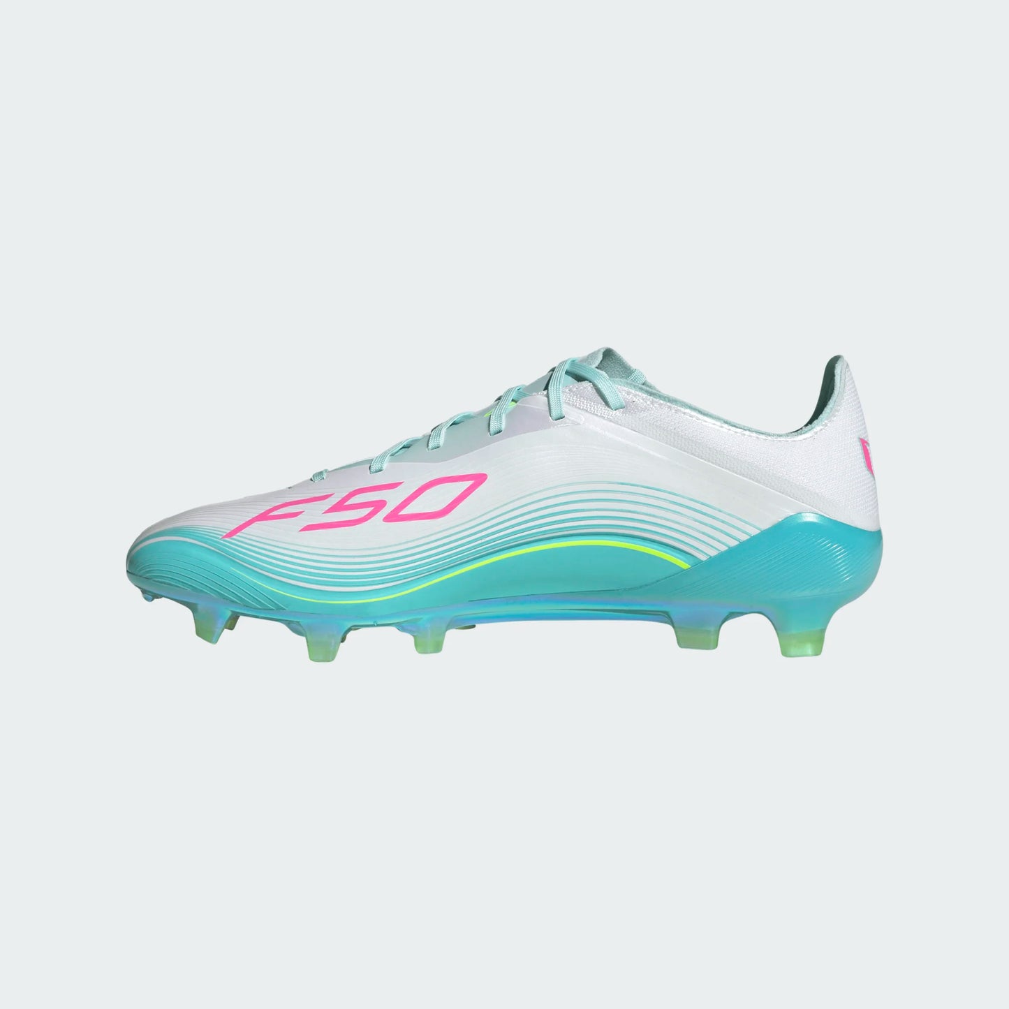 adidas F50 Elite Messi FG Firm Ground Soccer Cleats - White/ FTWhite/ Lucid Pink/ Flash Aqua