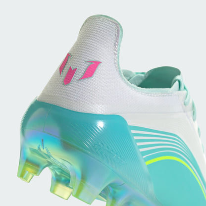 adidas F50 Elite Messi FG Firm Ground Soccer Cleats - White/ FTWhite/ Lucid Pink/ Flash Aqua