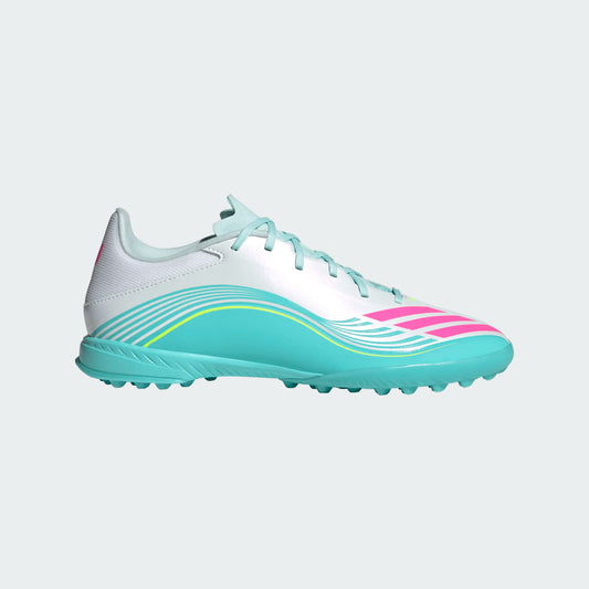 adidas F50 League TF Turf Shoes MESSI - FTWhite/ Lucid Pink/ Flash Aqua