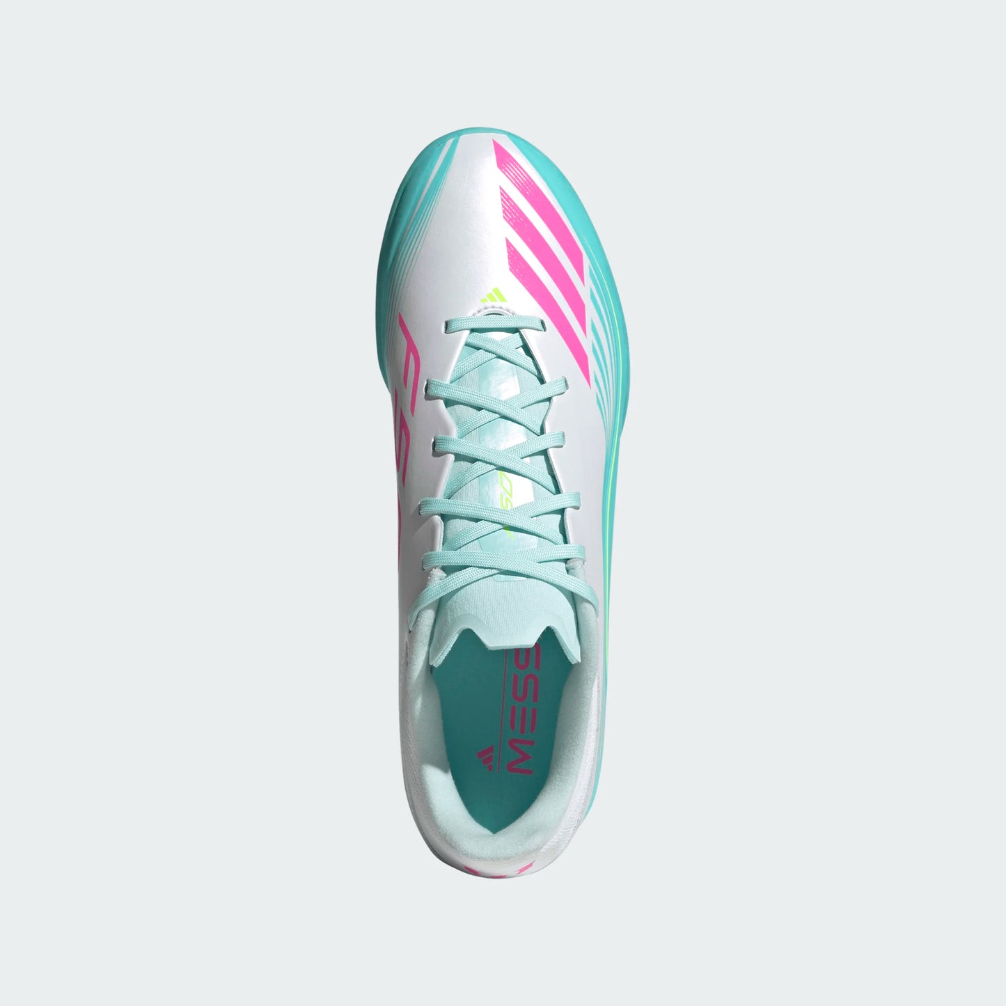 adidas F50 League TF Turf Shoes MESSI - FTWhite/ Lucid Pink/ Flash Aqua