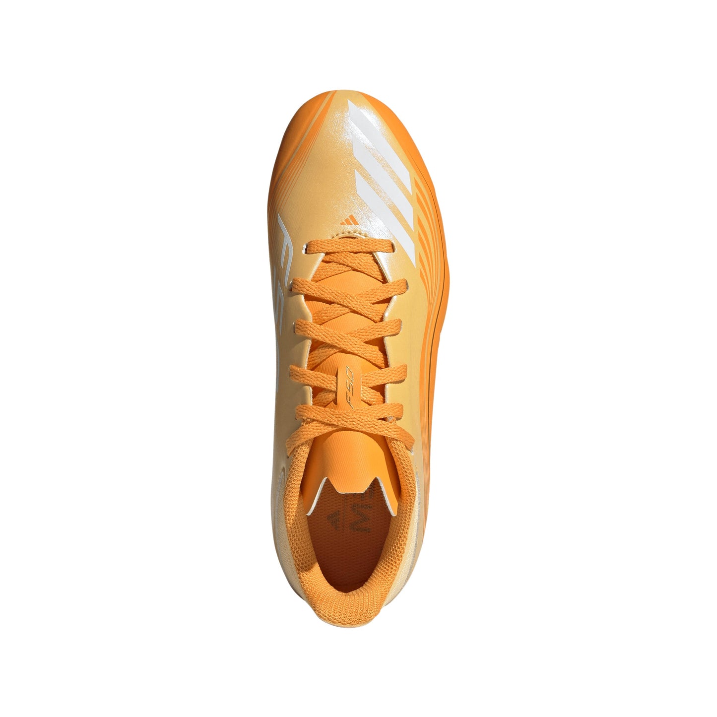 adidas Messi F50 League Junior FG Firm Ground Soccer Cleats -Ice Tangerine / Gold Metallic / Pure Tangerine