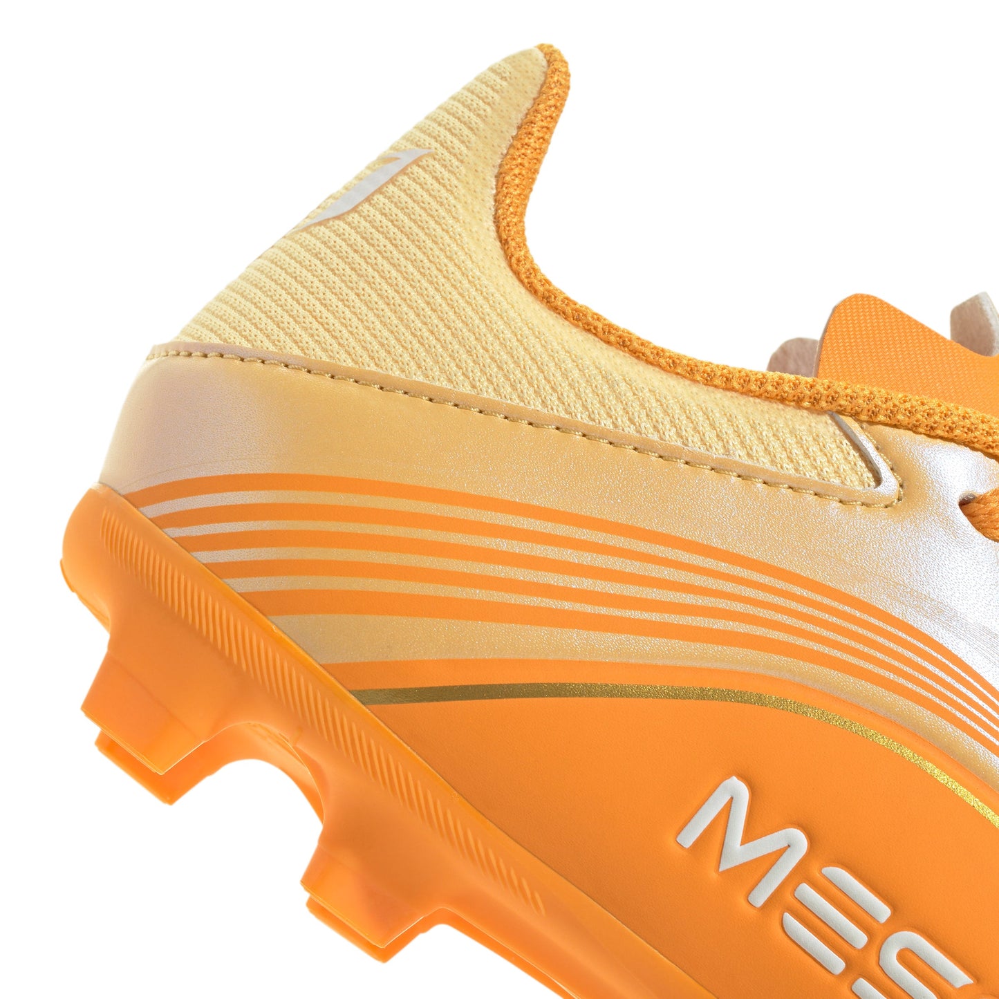 adidas Messi F50 League Junior FG Firm Ground Soccer Cleats -Ice Tangerine / Gold Metallic / Pure Tangerine