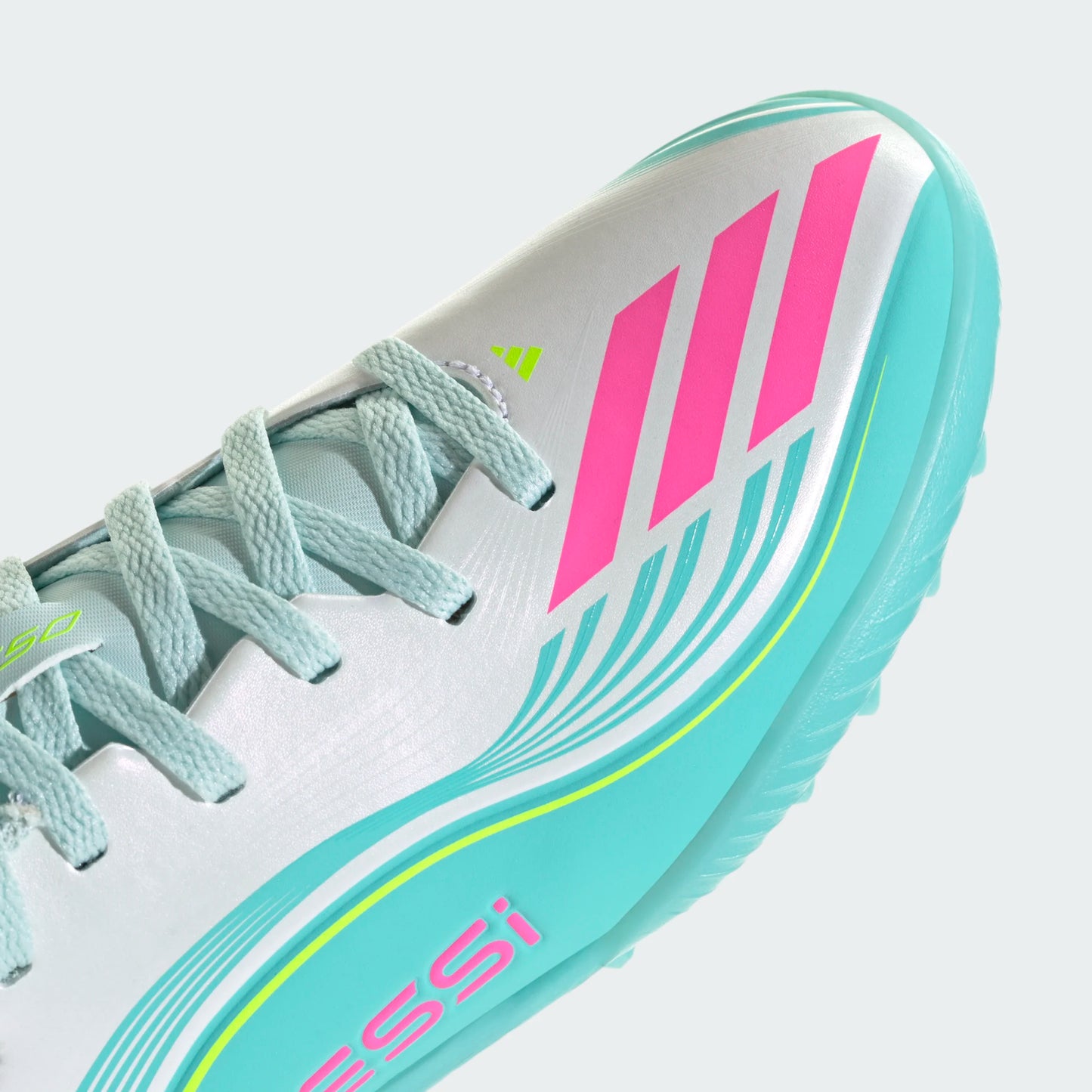 adidas F50 League MESSI TF Turf Junior - FTWhite/ Lucid Pink/ Flash Aqua