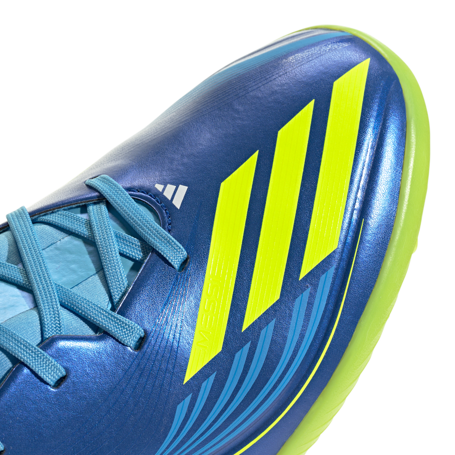 adidas F50 League Messi TF Turf Soccer Cleats- Team Royal Blue/Solar Yellow/Semi Blue Burst