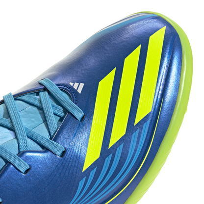 adidas F50 League Messi TF Turf Soccer Cleats- Team Royal Blue/Solar Yellow/Semi Blue Burst