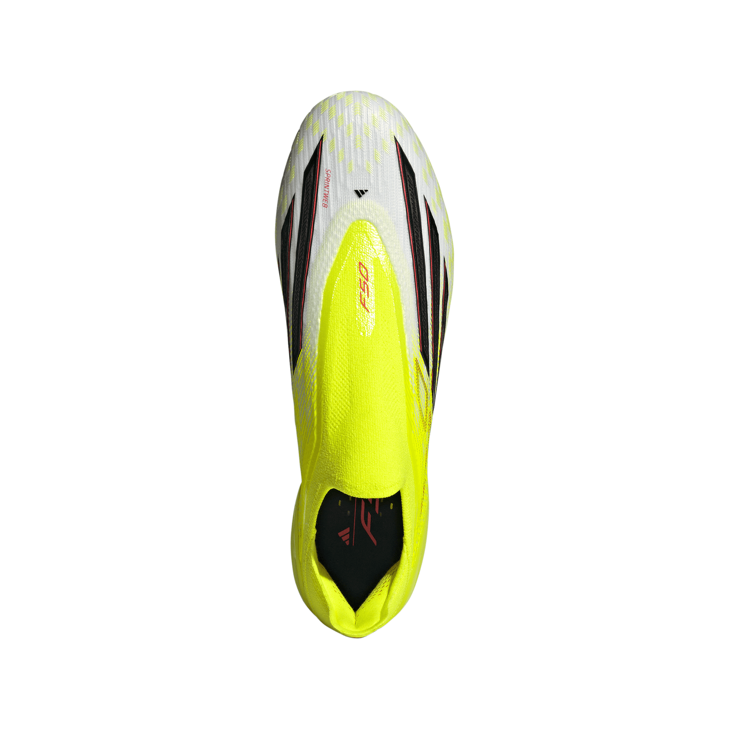 adidas F50 Elite Laceless FG Firm Ground Soccer Cleats- Team Solar Yellow 2 / Core Black / Lucid Red