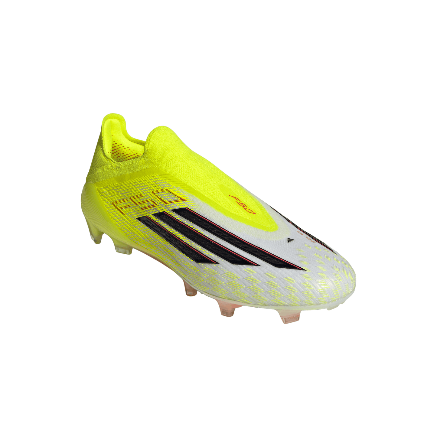 adidas F50 Elite Laceless FG Firm Ground Soccer Cleats- Team Solar Yellow 2 / Core Black / Lucid Red