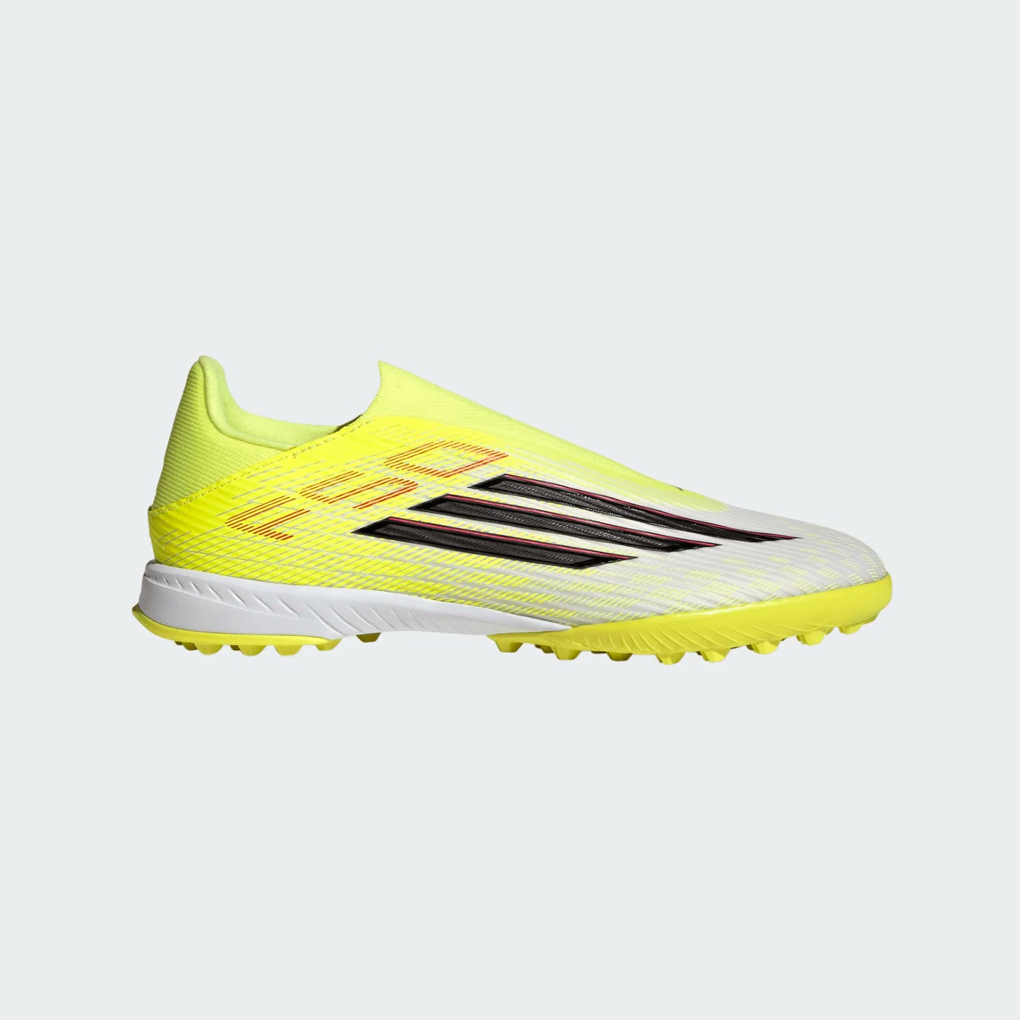 adidas F50 League Laceless TF Turf Shoes - Tesoye/ CBlack/ Lucred