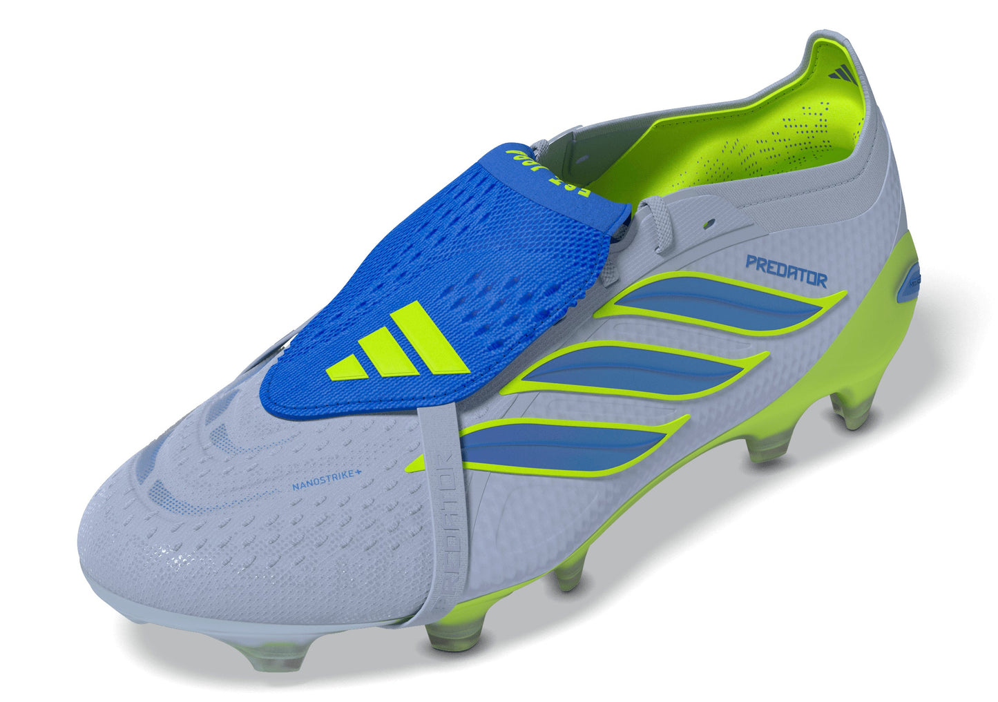 adidas Predator Elite FoldTongue FT FG Firm Ground Soccer Cleats - Blue/ Crystal Sky/ Ray Blue