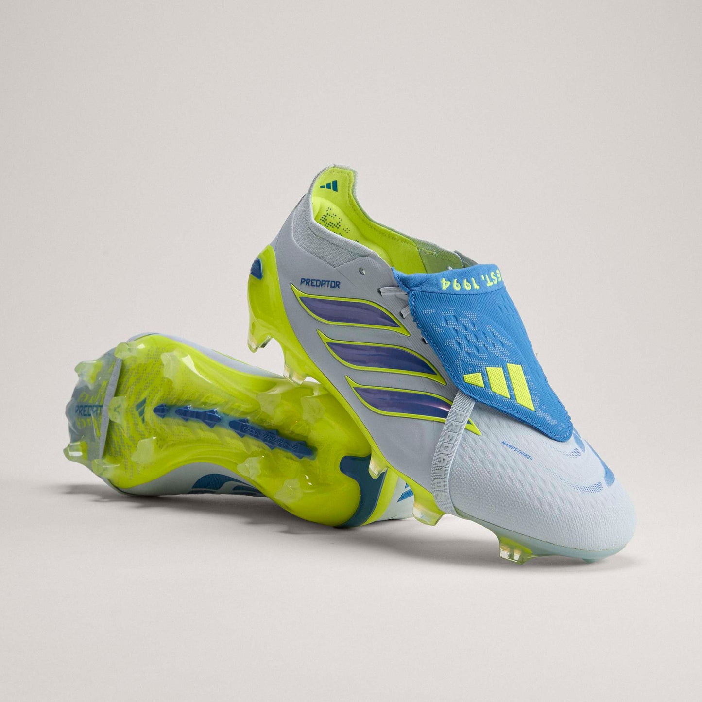 adidas Predator Elite FoldTongue FT FG Firm Ground Soccer Cleats - Blue/ Crystal Sky/ Ray Blue