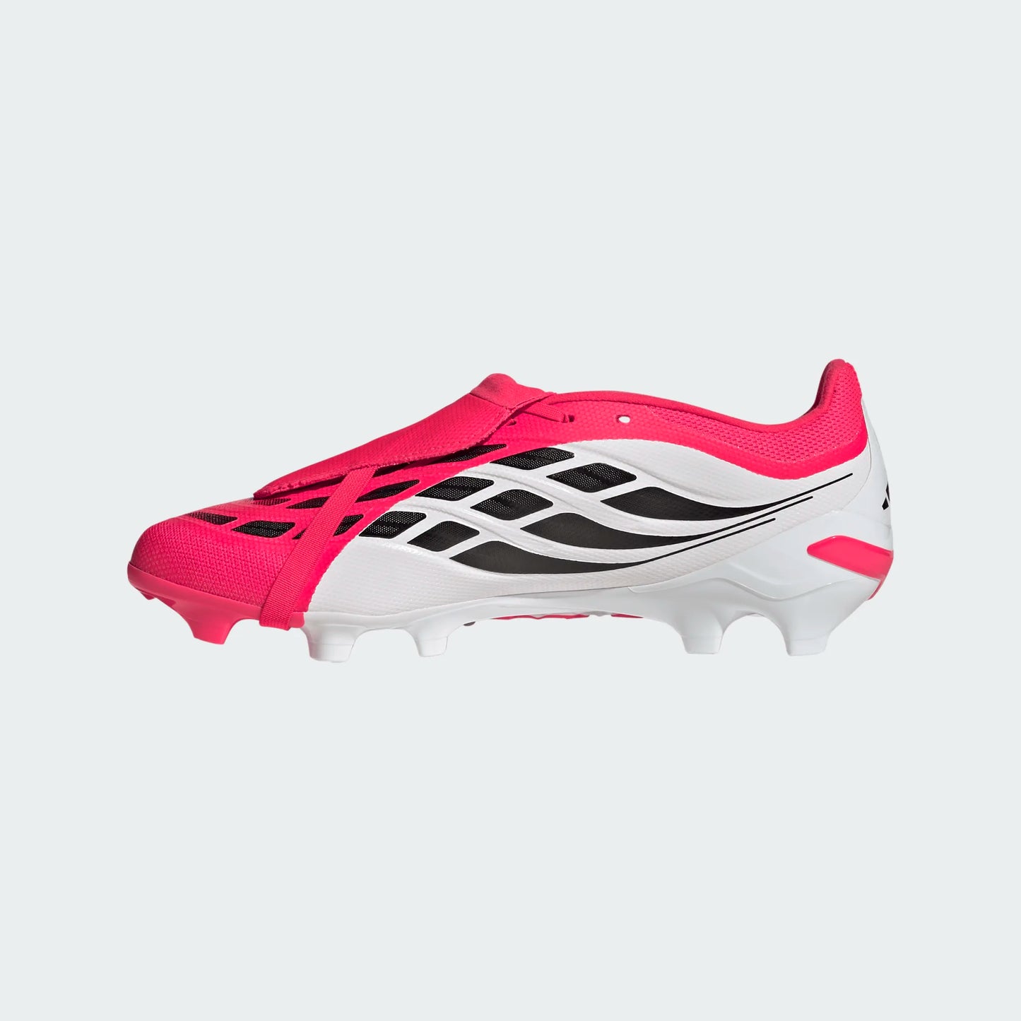 adidas Predator League FoldTongue FT FG Firm Ground Soccer Cleats- Lucid Red / Core Black / Cloud White