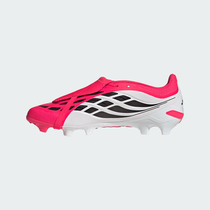 adidas Predator League FoldTongue FT FG Firm Ground Soccer Cleats- Lucid Red / Core Black / Cloud White