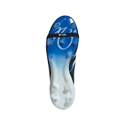 adidas Predator Jude Bellingham Elite FoldTongue FT FG Firm Ground Soccer Cleats- Core Black / Cloud White / Glow Blue