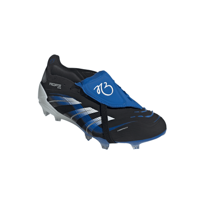 adidas Predator Jude Bellingham Elite FoldTongue FT FG Firm Ground Soccer Cleats- Core Black / Cloud White / Glow Blue