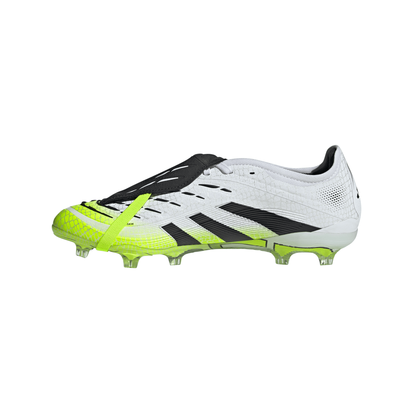 adidas Predator Pro FT FoldTongue FG Firm Ground Soccer Cleat - Cloud White / Core Black / Lucid Lemon