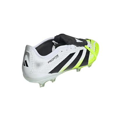 adidas Predator Pro FT FoldTongue FG Firm Ground Soccer Cleat - Cloud White / Core Black / Lucid Lemon