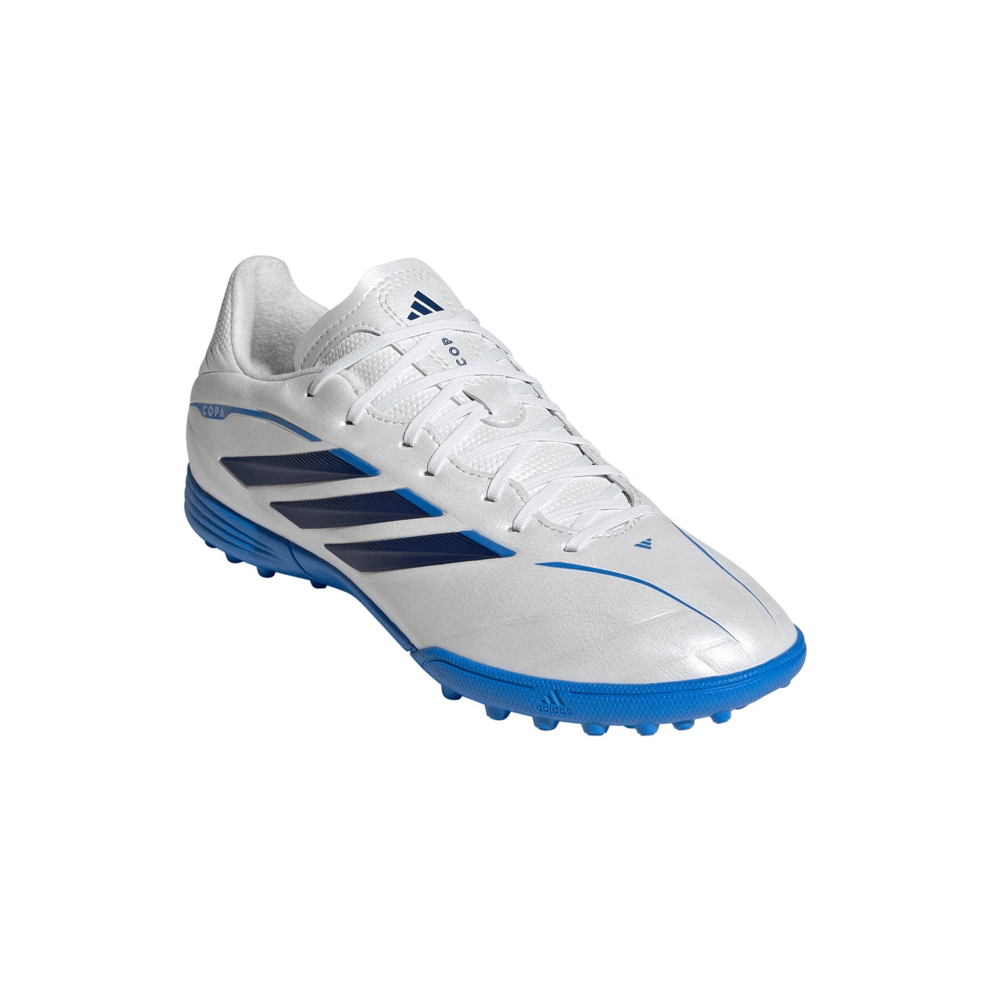 adidas Copa Pure IV League Junior TF Turf Soccer Cleats- Zero Metalic / Dark Blue / Lucid Ray Blue