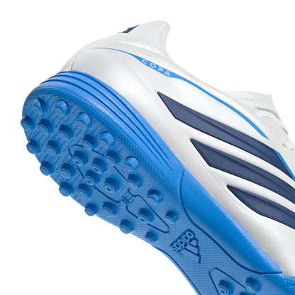 adidas Copa Pure IV League Junior TF Turf Soccer Cleats- Zero Metalic / Dark Blue / Lucid Ray Blue