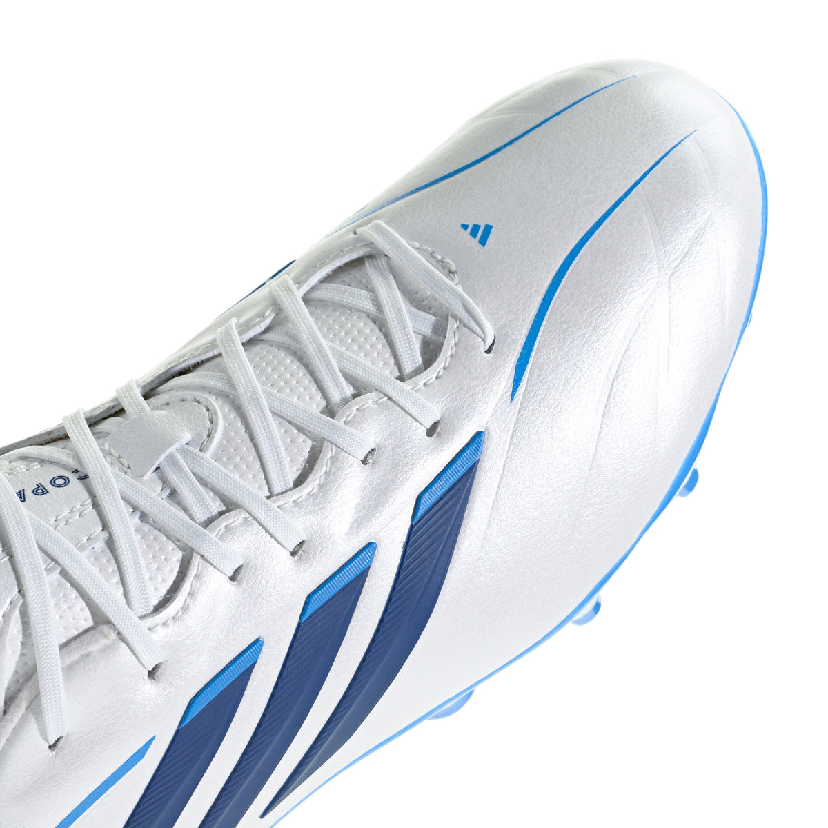 adidas Copa Pure IV League Junior FG Firm Ground Soccer Cleats- Zero Metalic / Dark Blue / Lucid Ray Blue