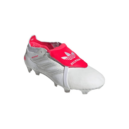 adidas Predator David Beckham Elite FoldTongue FT FG Firm Ground Soccer Cleats-White/Red