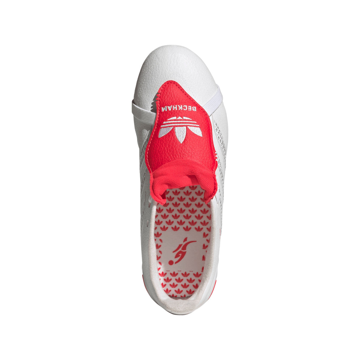 adidas David Beckham Predator League FoldTongue  FT FG Junior Firm Ground Soccer Cleats - White/Red