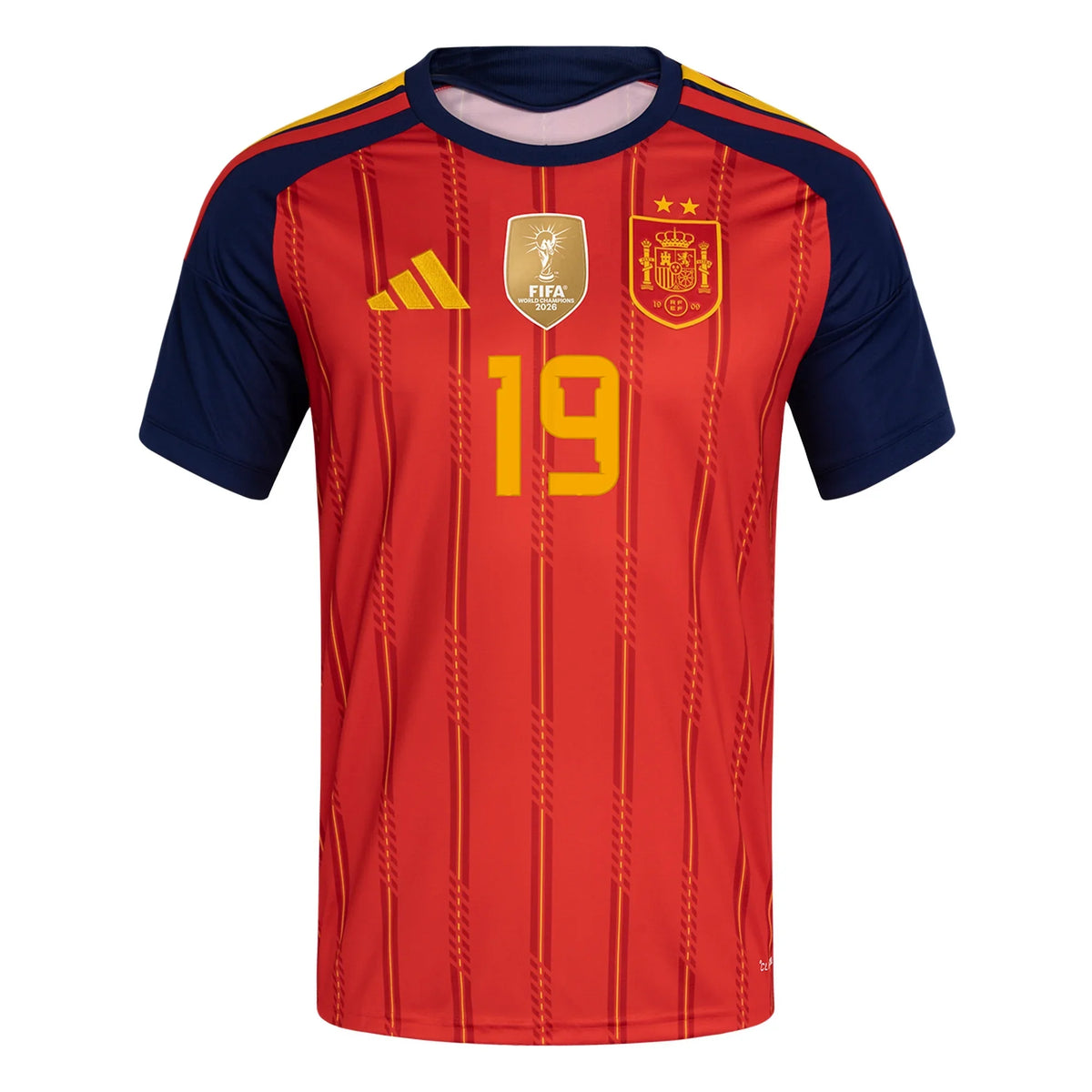 Men's Replica adidas Spain Lamine Yamal Home Jersey 2026 - 2 Stars