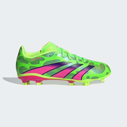 adidas Predator League Low FG Junior Firm Ground Soccer Cleat - Solar Green/Shock Pink/Lucid Lemon