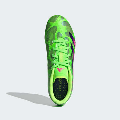 adidas Predator League Low FG Junior Firm Ground Soccer Cleat - Solar Green/Shock Pink/Lucid Lemon