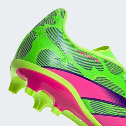 adidas Predator League Low FG Junior Firm Ground Soccer Cleat - Solar Green/Shock Pink/Lucid Lemon