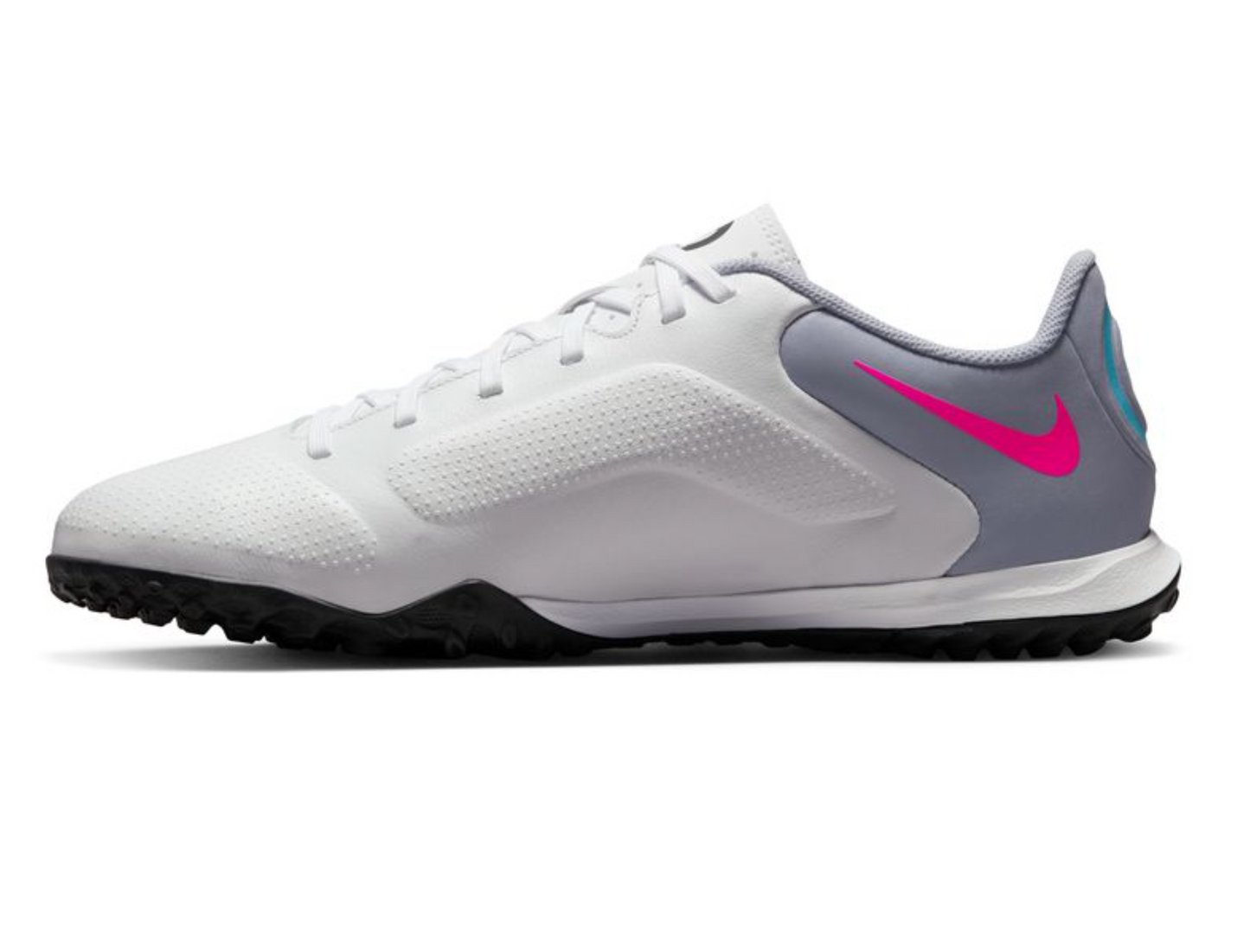 Nike Tiempo Legend 9 Academy TF Artificial Turf Soccer Shoe - White/Black/Blue/Pink
