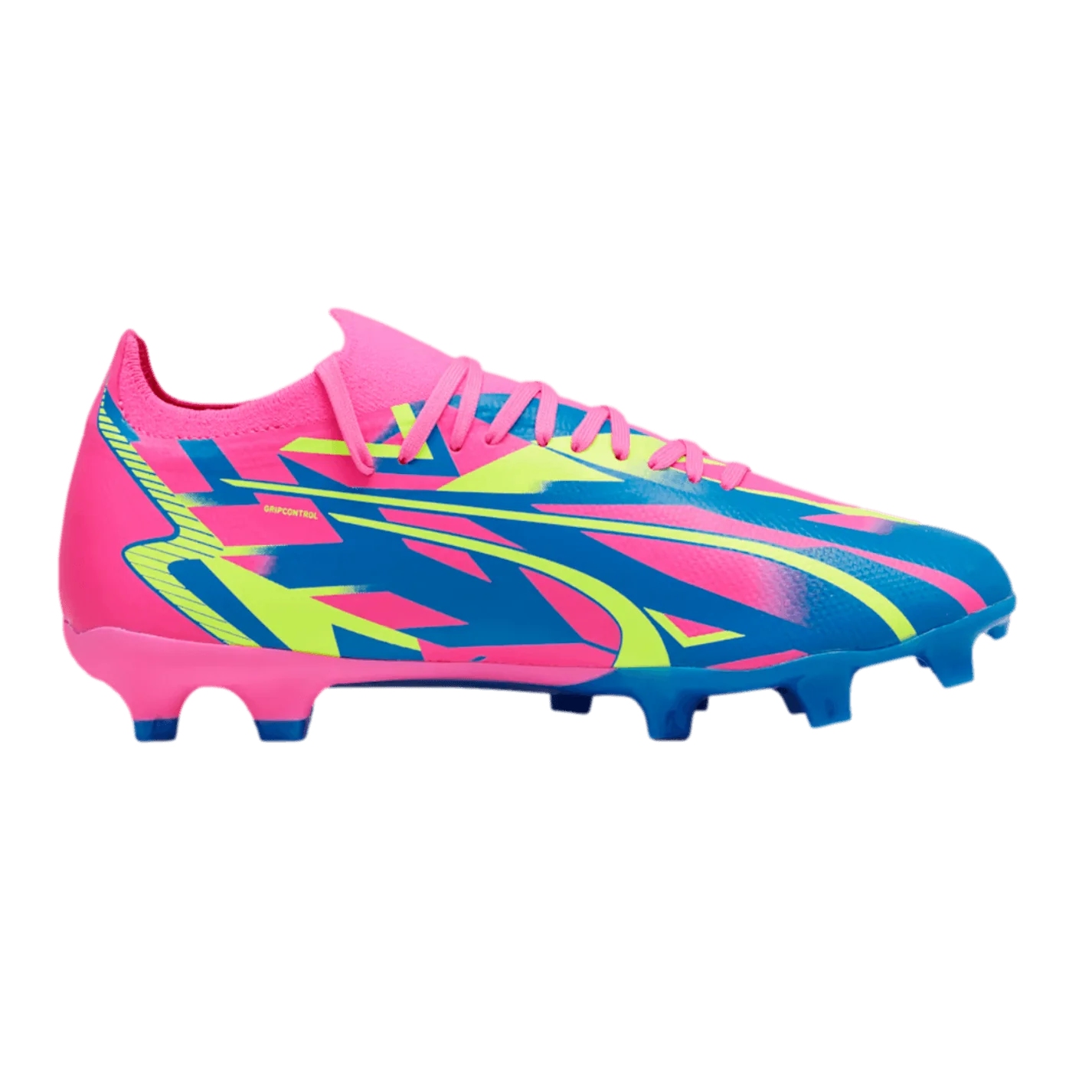 Puma Ultra Match FG/AG Firm Ground Soccer Cleat - Luminous Pink-Ultra Blue-Yellow Alert