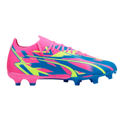 Puma Ultra Match FG/AG Firm Ground Soccer Cleat - Luminous Pink-Ultra Blue-Yellow Alert