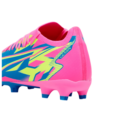 Puma Ultra Match FG/AG Firm Ground Soccer Cleat - Luminous Pink-Ultra Blue-Yellow Alert