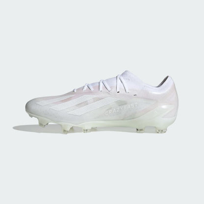 adidas X CrazyFast.1 FG Firm Ground Soccer Cleat - White/White