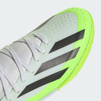 adidas X CrazyFast.3 TF Junior Turf Soccer Cleat - White/Core Black/Lucid Lemon