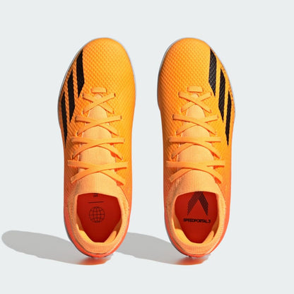 adidas X Speedportal.3 TF Junior Artificial Turf Soccer Cleats - Solar Gold / Core Black / Team Solar Orange