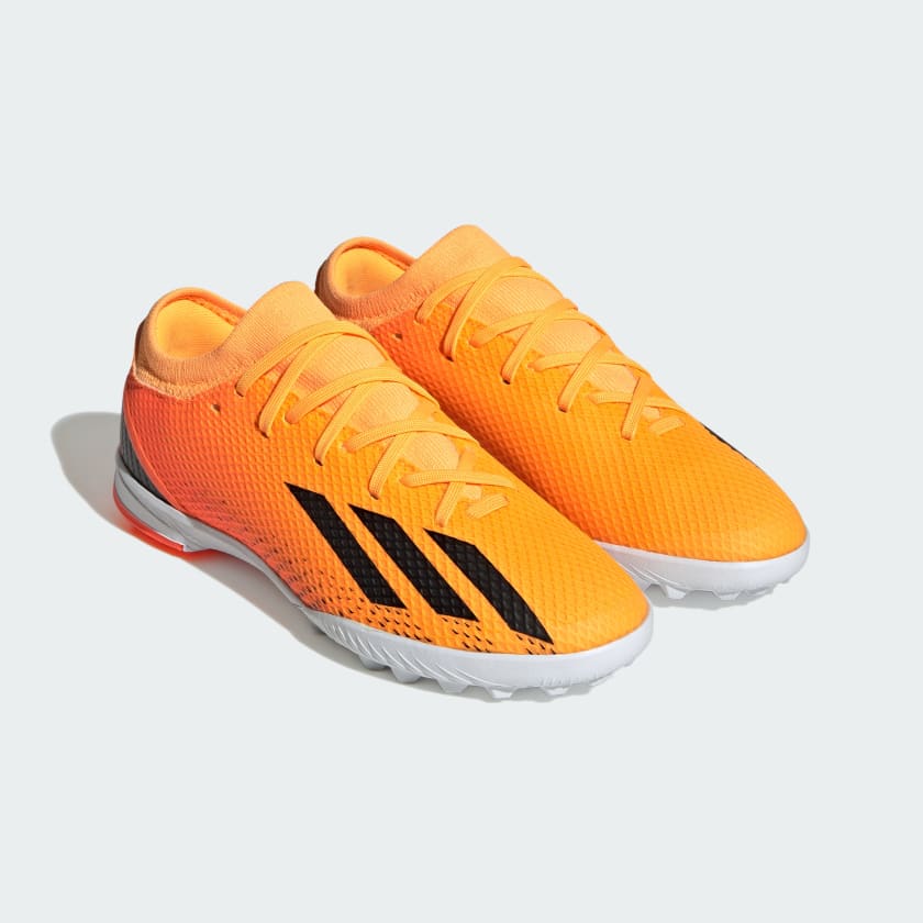 adidas X Speedportal.3 TF Junior Artificial Turf Soccer Cleats - Solar Gold / Core Black / Team Solar Orange