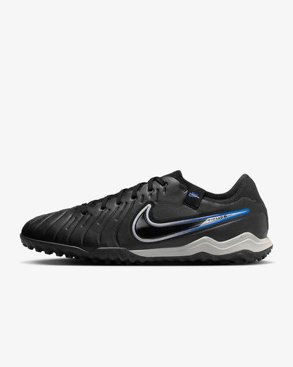 Nike Tiempo Legend 10 Pro TF Turf Soccer Cleat - Black/Chrome/HyperRoyal