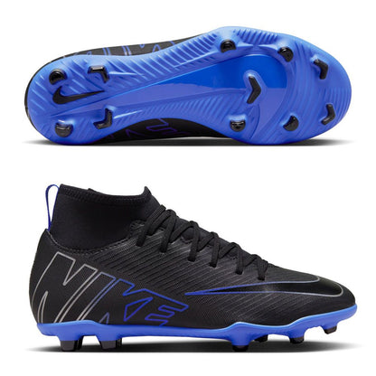 Nike Junior Zoom Mercurial Superfly 9 Dream Speed Club FG/MG Soccer Cleat- Black/Chrome/Hyper Royal