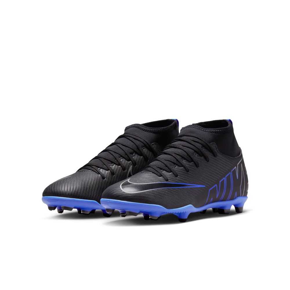 Nike Junior Zoom Mercurial Superfly 9 Dream Speed Club FG/MG Soccer Cleat- Black/Chrome/Hyper Royal