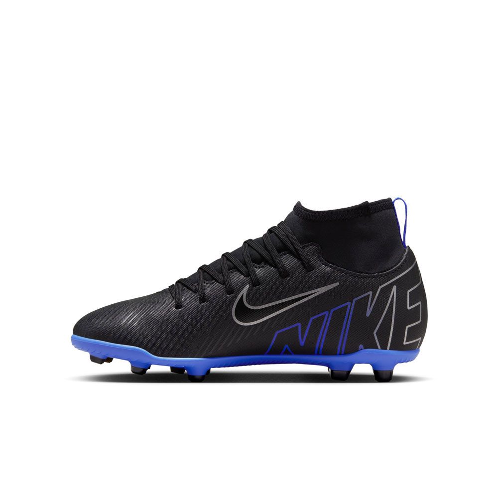 Nike Junior Zoom Mercurial Superfly 9 Dream Speed Club FG/MG Soccer Cleat- Black/Chrome/Hyper Royal