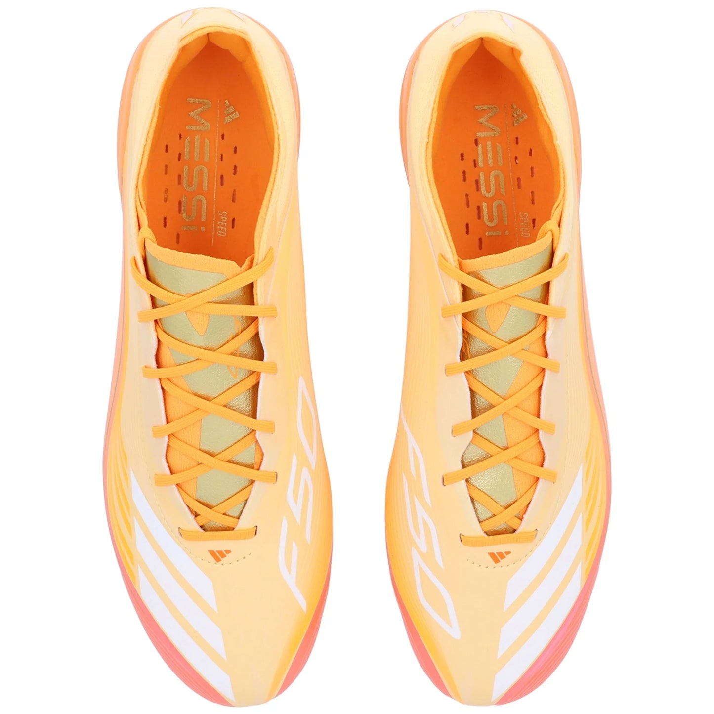 adidas F50 Elite Messi FG Firm Ground Soccer Cleats- Ice Tangerine / Gold Metallic / Pure Tangerine