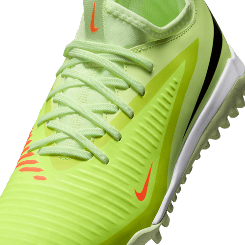Nike Junior Phantom 6 Low Academy TF Turf Soccer Cleats - Hyper Crimson/ Black- Life lime